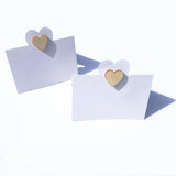Maxbell 50 Pieces Country Wooden Love Heart Place Cards Table Name Number Place Cards Wedding Birthday Party Decoration Favors