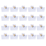 Maxbell 50 Pieces Country Wooden Love Heart Place Cards Table Name Number Place Cards Wedding Birthday Party Decoration Favors