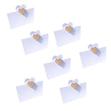 Maxbell 50 Pieces Country Wooden Love Heart Place Cards Table Name Number Place Cards Wedding Birthday Party Decoration Favors