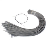 Maxbell Set of 20 Shielded Guitar Circuit Wire Single Conductor Grey Instrument Accessories