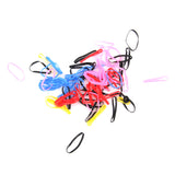 Maxbell 12 Packs Elastic Rubber Hair Tie Band Ponytail Holder - Mixed Color