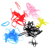 Maxbell 12 Packs Elastic Rubber Hair Tie Band Ponytail Holder - Mixed Color
