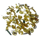 Maxbell 200 Pieces Gold Plated Metal Brad Paper Fastener for Scrapbooking Craft 13x8mm