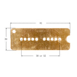 Maxbell 2x Brass Guitar Soapbar Humbucker Pickup Base Plate 50mm 52mm Pole Spacing