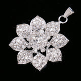 Maxbell Delicate Women Girls Crystal Rhinestone Flower Pendant Jewelry Costume