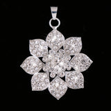 Maxbell Delicate Women Girls Crystal Rhinestone Flower Pendant Jewelry Costume