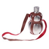 Maxbell 304 Stainless Steel Wine Pot Liquor Gourd Hip Flask With Leather Belt