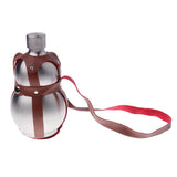 Maxbell 304 Stainless Steel Wine Pot Liquor Gourd Hip Flask With Leather Belt