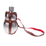 Maxbell 304 Stainless Steel Wine Pot Liquor Gourd Hip Flask With Leather Belt