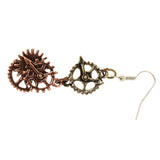 Maxbell Rustic Alloy Steampunk Cogwheel Wristwatch Gear Earrings Goth Punk Dangle Earrings Jewerly