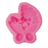 Maxbell 3D Bow-knot Pattern Silicone Fondant Mould Cake Ice Paste Mold Kitchen Baking Tool Pink