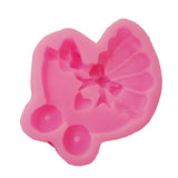 Maxbell 3D Bow-knot Pattern Silicone Fondant Mould Cake Ice Paste Mold Kitchen Baking Tool Pink