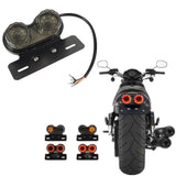 Maxbell Universal Motorcycle Motorbike 12V Twin Tail Turn Brake Lights License Plate with Wire