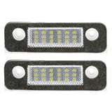 Maxbell 2 Piece White 18-LED License Plate Light Lamps Fit for Ford Fusion Fiesta Mondeo