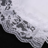 Maxbell Bridal Wedding Ceremony Party Love Heart White Satin Wide Lace Edge Ribbon Ring Bearer Pillow Cushion Gift