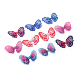 Maxbell 10 Pieces Butterfly Ribbons Bow Applique Embellishment for DIY Crafts Sewing on Dress Clothes