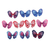 Maxbell 10 Pieces Butterfly Ribbons Bow Applique Embellishment for DIY Crafts Sewing on Dress Clothes