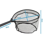 Maxbell Fly Fishing Landing Net Carp Trout Soft Landing Net with Safety Line Black