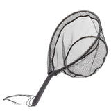 Maxbell Fly Fishing Landing Net Carp Trout Soft Landing Net with Safety Line Black