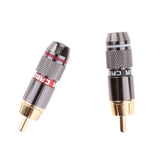 Maxbell RCA Phono Male Plug Non Solder Solderless Connector Adapter Audio AV Terminals