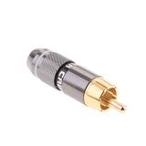 Maxbell RCA Phono Male Plug Non Solder Solderless Connector Adapter Audio AV Terminals