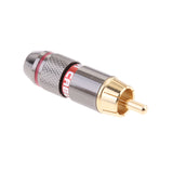 Maxbell RCA Phono Male Plug Non Solder Solderless Connector Adapter Audio AV Terminals