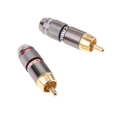 Maxbell RCA Phono Male Plug Non Solder Solderless Connector Adapter Audio AV Terminals