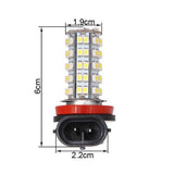 Maxbell 2 Piece 68 SMD Car White LED H8 H11 Fog Day Driving Bulb Light Lamp 12V