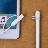 Maxbell Silicone Protective Cap Cover Anti-Lost Holder & Connector Tether For Apple iPad Pro Pencil (White)