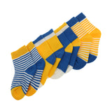 Maxbell Baby Boy Girl Combed Cotton Charming Attractive Stripe Socks Yellow XS PACK OF 8PCS