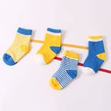 Maxbell Baby Boy Girl Combed Cotton Charming Attractive Stripe Socks Yellow XS PACK OF 8PCS