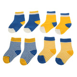 Maxbell Baby Boy Girl Combed Cotton Charming Attractive Stripe Socks Yellow XS PACK OF 8PCS