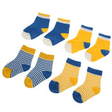 Maxbell Baby Boy Girl Combed Cotton Charming Attractive Stripe Socks Yellow XS PACK OF 8PCS