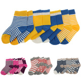 Maxbell Baby Boy Girl Combed Cotton Charming Attractive Stripe Socks Yellow XS PACK OF 8PCS