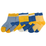 Maxbell Baby Boy Girl Combed Cotton Charming Attractive Stripe Socks Yellow XS PACK OF 8PCS