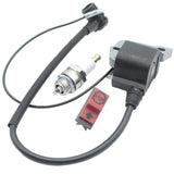 Maxbell Ignition Coil On/Off Engine Switch with Spark Plug for lawnmower Chainsaw