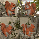 Maxbell 1 Pair Mini Resin Squirrel Sculpture Statues Animal Model for Home Table Garden Park Yard Lawn Art Craft Gift