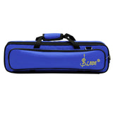 Maxbell Oxford Cloth Flute Case Cover - Carring Bag with Handle Strap Plush Lining Deep Blue