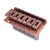 Maxbell Copper Red 6 String Flat Saddle Single Tremolo Bridge System for FD SQ ST Electric Guitar Replacements