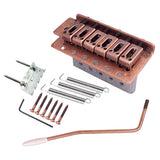 Maxbell Copper Red 6 String Flat Saddle Single Tremolo Bridge System for FD SQ ST Electric Guitar Replacements