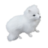 Maxbell Realistic White Fox Animal Model Role Play Figure Figurine Garden Decor