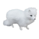 Maxbell Realistic White Fox Animal Model Role Play Figure Figurine Garden Decor