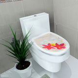 Maxbell DIY Bathroom Toilet Seat Wall Sticker Floral Vinyl Art Decorative Decal