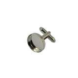 Maxbell 10x Blank Round Bezel Cabochon Setting Base Cuff Links DIY Formal Cufflink