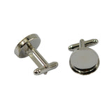 Maxbell 10x Blank Round Bezel Cabochon Setting Base Cuff Links DIY Formal Cufflink