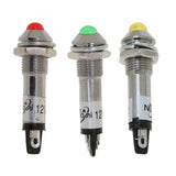 Maxbell 10 Pcs 12V DC 8mm Power Indicator Signal Light XD8-2 Led Light Bulb Yellow