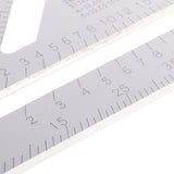 Maxbell Double Side Aluminum Alloy Square Combination Triangle Metric Inch Ruler Carpenter's Protractor Miter Framing