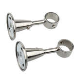 Maxbell 2Pcs Aluminium Alloy 28mm Diameter Top Mounted Clothes Rob Lever Wardrobe Rail Supports Bracket