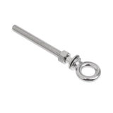 Maxbell Rustproof Durable Corrosion Resistant 316 Stainless Steel Long Lifting Eye Bolt With Nut And Washer M10 X 100mm Silver