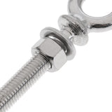 Maxbell Rustproof Durable Corrosion Resistant 316 Stainless Steel Long Lifting Eye Bolt With Nut And Washer M10 X 100mm Silver